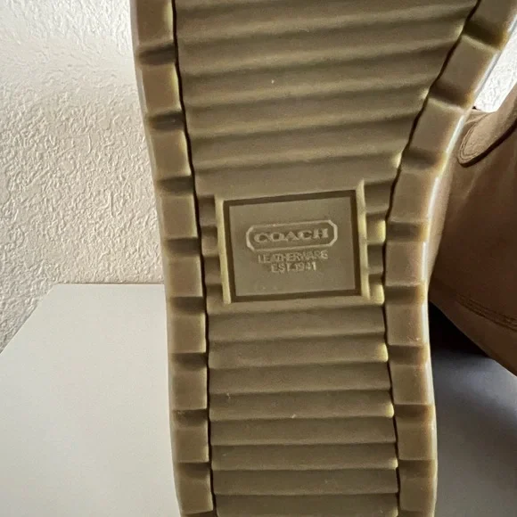 Coach Suede Boots with Logo Detail - Picture 11 of 11